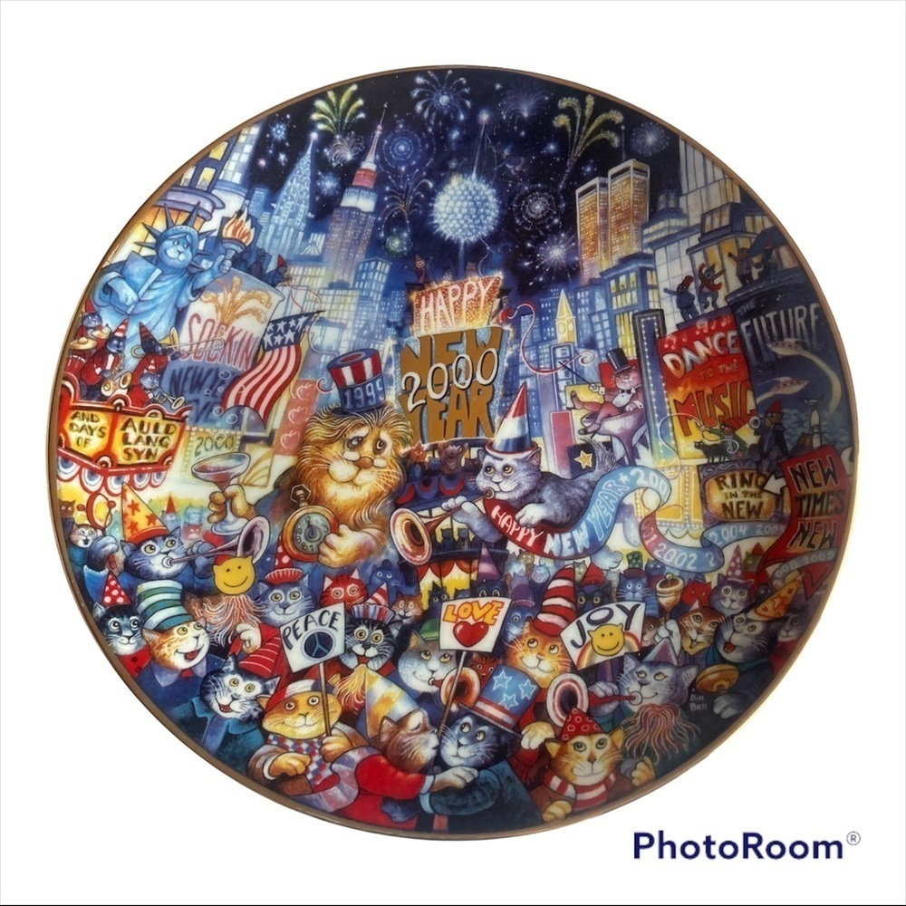 Franklin Mint Limited edition heirloom new year cat plate
